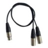 CAVO CABLATO DA 1 x PRESA XLR A 2 x XLR MASCHI - 0,6m