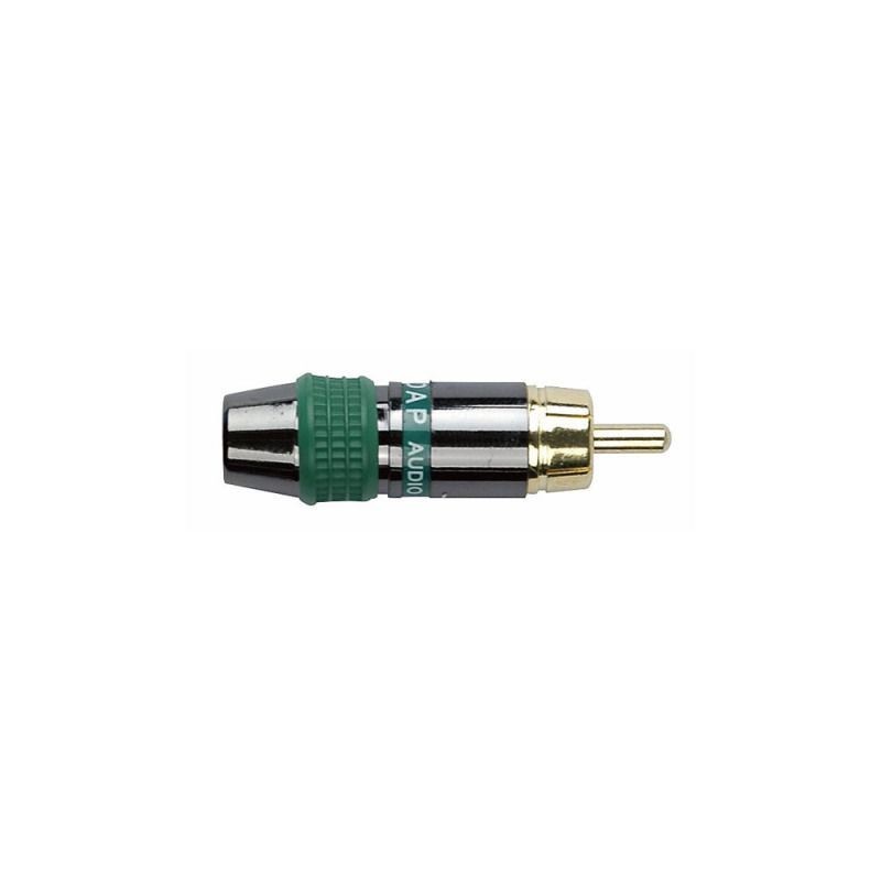 Connettore RCA a saldare maschio VERDE