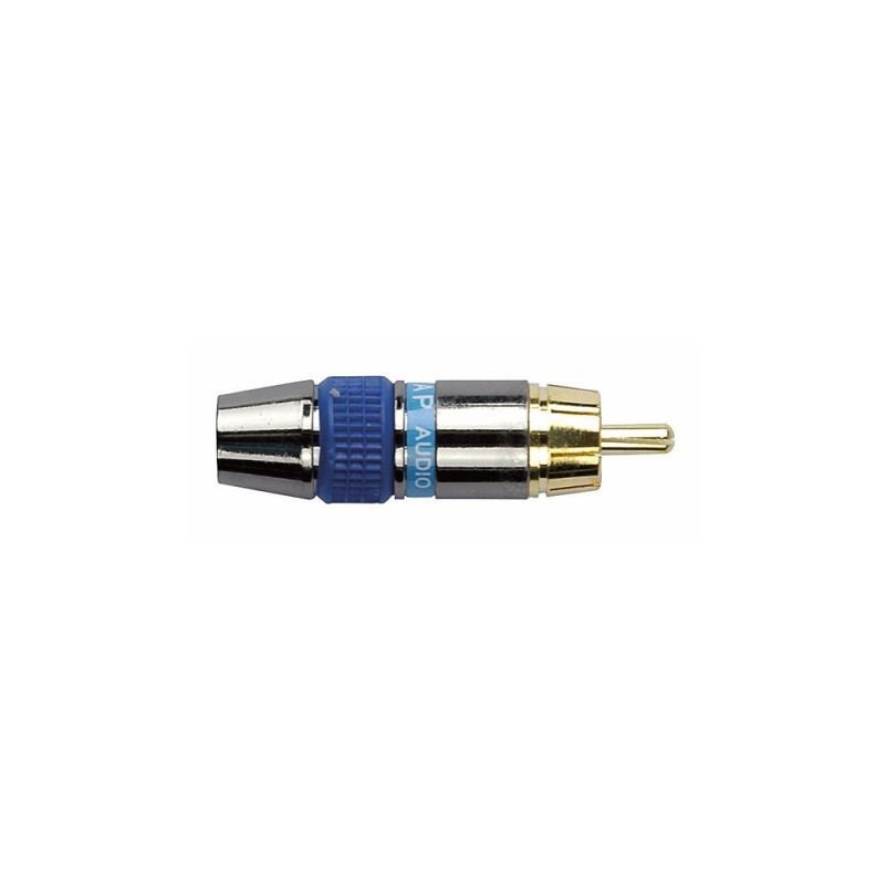 Connettore RCA a saldare maschio BLU