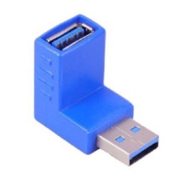 CONNETTORE ADATTATORE AD ANGOLO 90 GRADI USB 3.0 SALVASPAZIO