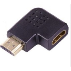 CONNETTORE ADATTATORE HDMI AD ANGOLO 90 GRADI MASCHIO + FEMMINA