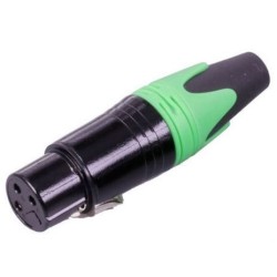 CONNETTORE XLR FEMMINA 3 POLI PRESA BILANCIATA VERDE