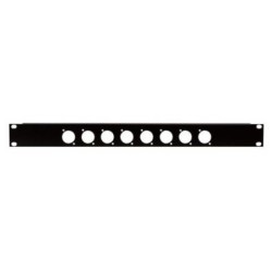 PANNELLO RACK 1 UNITà 1HE PER 8 XLR FORI VUOTI D-SIZE