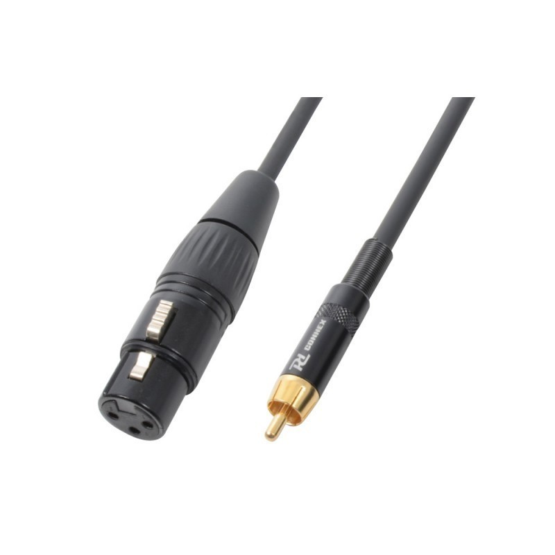 CAVO AUDIO PROFESSIONALE DA XLR FEMMINA A RCA MASCHIO 3 METRI