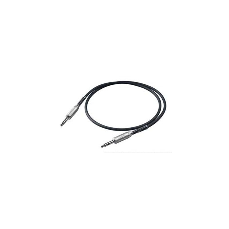 Cavo professionale bilanciato con connessioni spina jack Stereo 6.3 mm PROEL 1mt