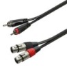 CAVO AUDIO ADATTATORE DA DOPPIO RCA A DOPPIO XLR FEMMINA 3 POLI