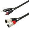 CAVO AUDIO ADATTATORE DA DOPPIO RCA A DOPPIO XLR MASCHIO 3 POLI