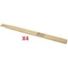 N.8 BACCHETTE (4 COPPIE) PER BATTERIA IN ACERO CON PUNTA IN LEGNO DIMAVERY DDS-5B