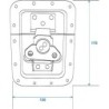 CHIUSURA A FARFALLA DI RICAMBIO PER FLIGHT CASE 130 x 175