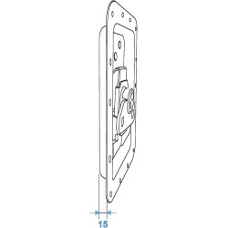 CHIUSURA A FARFALLA DI RICAMBIO PER FLIGHT CASE 130 x 175