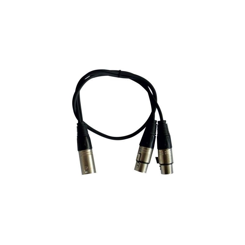 CAVO DA XLR MASCHIO A DOPPIA FEMMINA XLR - 0,6m