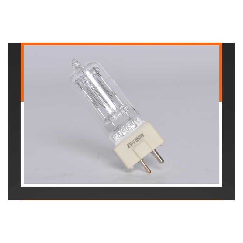 LAMPADA ALOGENA FARI TEATRALI 650W 230V 650W GX9.5 COMPATIBILE OSRAM Philips T/12 T/21 CP23