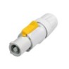 Connettore volante NEUTRIK RETE POWERCON femmina GRIGIO tipo B OUT PUSH GIALLO