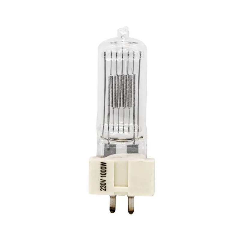 LAMPADA ALOGENA FARI TEATRALI 1000W 230V GX9.5 3200K 200h COMPATIBILE OSRAM