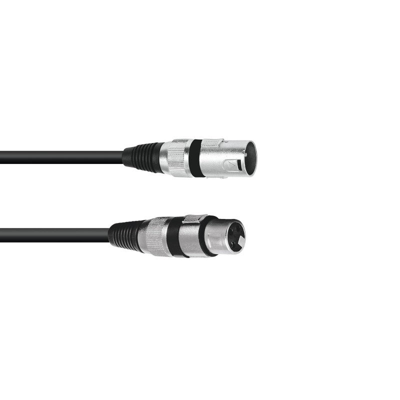 CAVO MICROFONICO XLR 10 METRI XLR MASCHIO - XLR FEMMINA ANELLO NERO