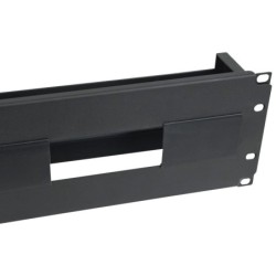 [B-STOCK] PANNELLO RACK 19" 3U 3 UNITà NERO INTERRUTTORI DIFFERENZIALE TERMICO DIN