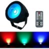 FARO PAR LED COB 3IN1 RGB STROBO DMX TELECOMANDO PICCOLO ECONOMICO 30W COLORI