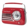 RADIO PORTATILE STILE VINTAGE CON BLUETOOTH & FM 30W MADISON ROSSA RICARICABILE