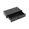 CASSETTO NERO CON SERRATURA CHIAVE TIRETTO RACK 19 PER FLIGHT CASE