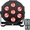 FARO PAR 7x18w LED 6IN1 RGBWA+UV STROBO DMX TELECOMANDO