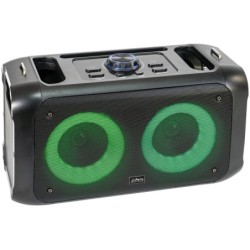 CASSA ATTIVA RICARICABILE COMPATTA BLUETOOTH AUX BATTERIA CON LED Tracolla DOPPIO WOOFER