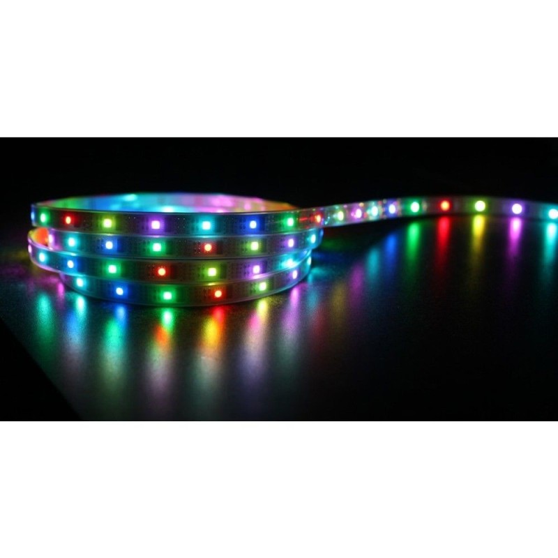 STRISCIA LED STRIP ADESIVA 3M RGB IP65 CON TELECOMANDO 5 METRI 300 LED