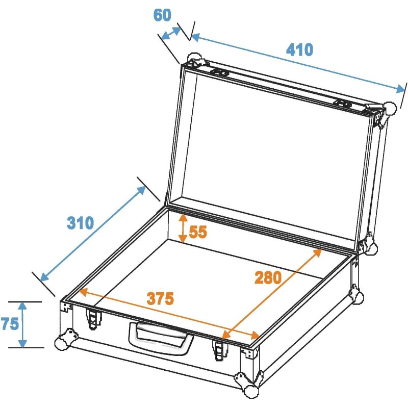 FLIGHT CASE VALIGIA CUSTODIA PER TRASPORTARE FINO A 7 MICROFONI CON CAVI