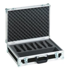 FLIGHT CASE VALIGIA CUSTODIA PER TRASPORTARE FINO A 7 MICROFONI CON CAVI