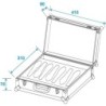 FLIGHT CASE VALIGIA CUSTODIA PER TRASPORTARE FINO A 7 MICROFONI CON CAVI