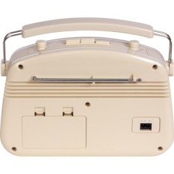 RADIO PORTATILE A BATTERIA STILE VINTAGE CON BLUETOOTH & AM/FM MADISON BEIGE