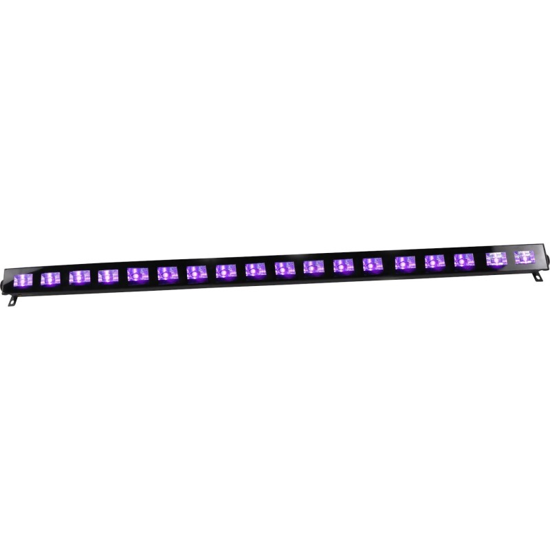 BARRA A LED UV WOOD LUCE VIOLA 18 LED DA 3W 18X3W NUOVA SCOCCA NERA 98 CM