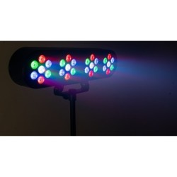 KIT  LEGGERO ED ECONOMICO LUCI SET CON STATIVO 4 PAR 7X1 W LED DJ TELECOMANDO