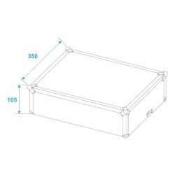 Roadinger MCV-19 Flight case per mixer RACK 6U (L x L x A) 350 x 530 x 260 mm