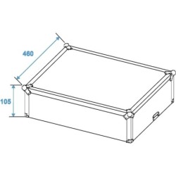 Roadinger MCB-19 Flight case per mixer RACK 8U (L x L x A) 455 x 545 x 240 mm