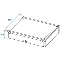 FLIGHT CASE PER MIXER RACK 19" 12U 12 UNITà NERO MCB-19 profili da 25mm