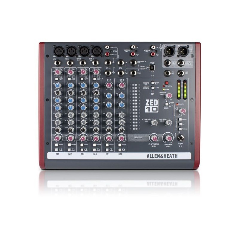 Mixer Allen Heath ZED 10 A&H Zed 6 canali (4mono + 2 stereo)