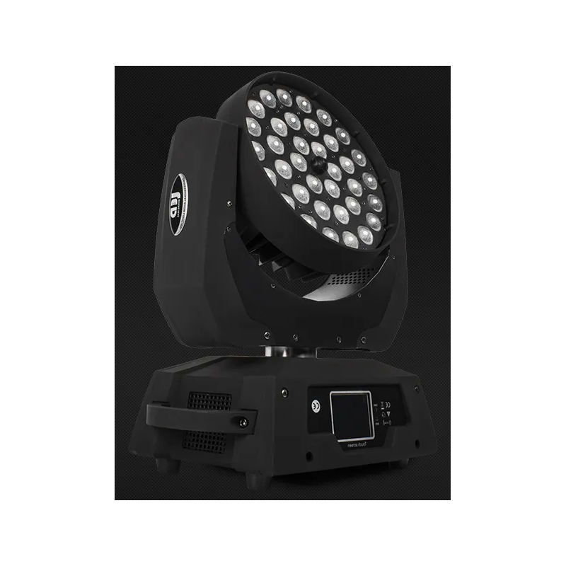 COPPIA DI TESTE MOBILI WASH LED ZOOM 36x18W 6IN1 RGBWA UV MOVING HEAD NUOVE 2 PZ