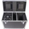 FLIGHT CASE NERO CON RUOTE PER 2 TESTE MOBILI BEAM WASH 19X15W TIPO AURA