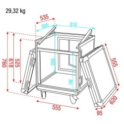 Combi Case 8U + 10U top