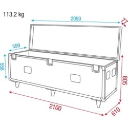 Pipe & Drape Case 60 cm base Per 8 set completi