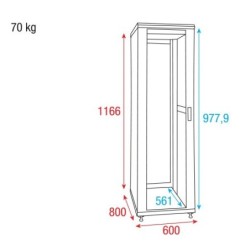 RCA  FSM  22 22 U Armadio di rete con porta forata