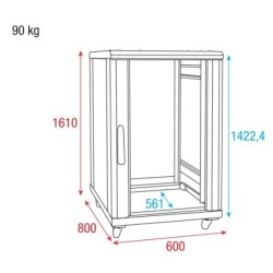 RCA  FSG  32 32 U Armadio di rete con porta in vetro