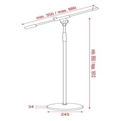 Microphone Stand 960  1600mm