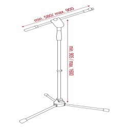 Microphone Stand    Ergo 1 905  1.600mm