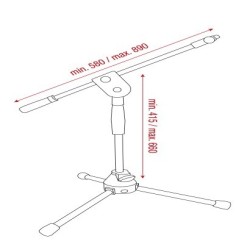 Microphone Stand    Ergo 2 415  660mm