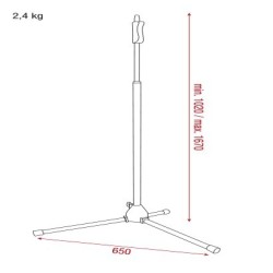 Microphone Stand    Quick Lock 1020  1.670mm