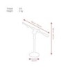 Desk Microphone Stand Cromo, 1,5 kg, + regolabile Braccio