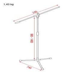 Microphone Stand    Value Line 900  1400 mm