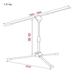 Microphone Stand    Pro 430  690 mm