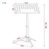 Music Stand    Pro Acciaio 730  1.200 mm